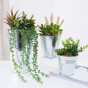 Fabriks direktförsörjning Konstgjord succulent i järnkruka