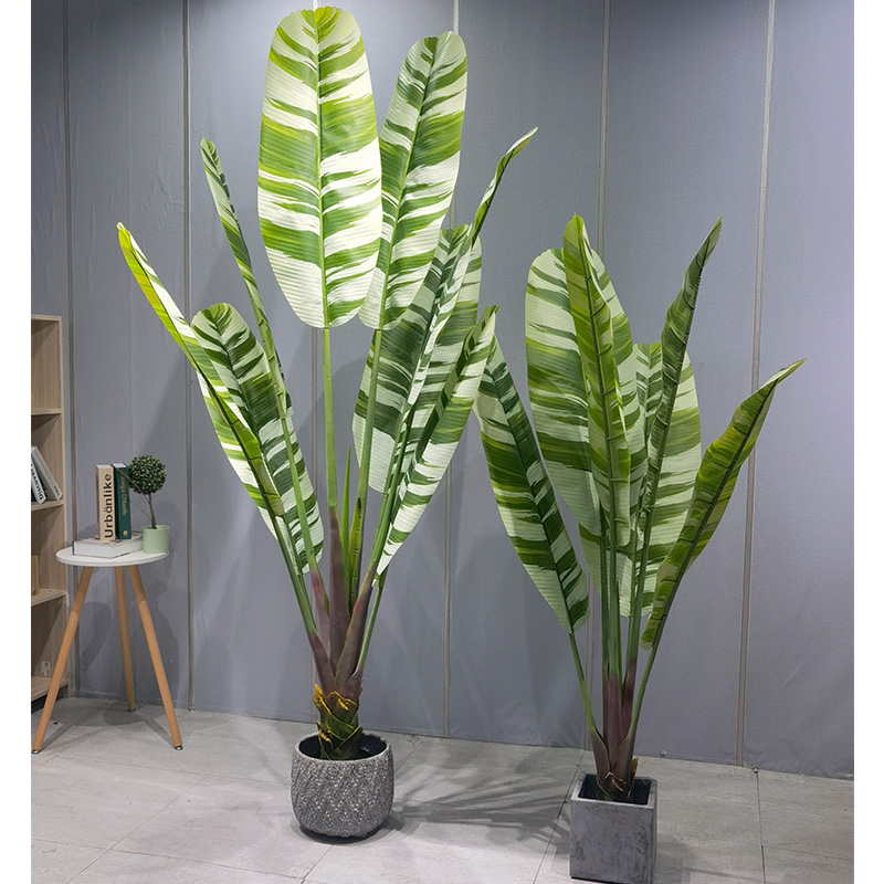 [Beauty of Banana Palms] Artificial Plastic Banana Palm Tree - Skapa ettnytt område av grönska för ditt hem!